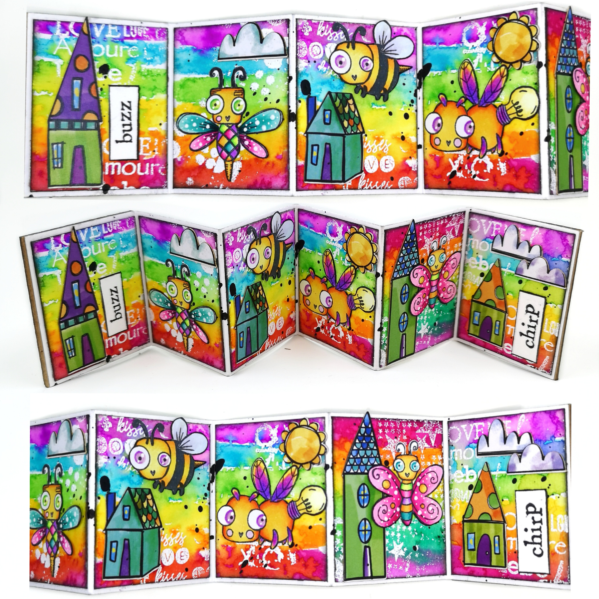 AALL & Create Buzzie Bugs A7 Clear Stamps 1039 insect cards
