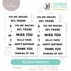 Simon Says Stamp Big Bold Headlines XL EZ Strips 1039ez