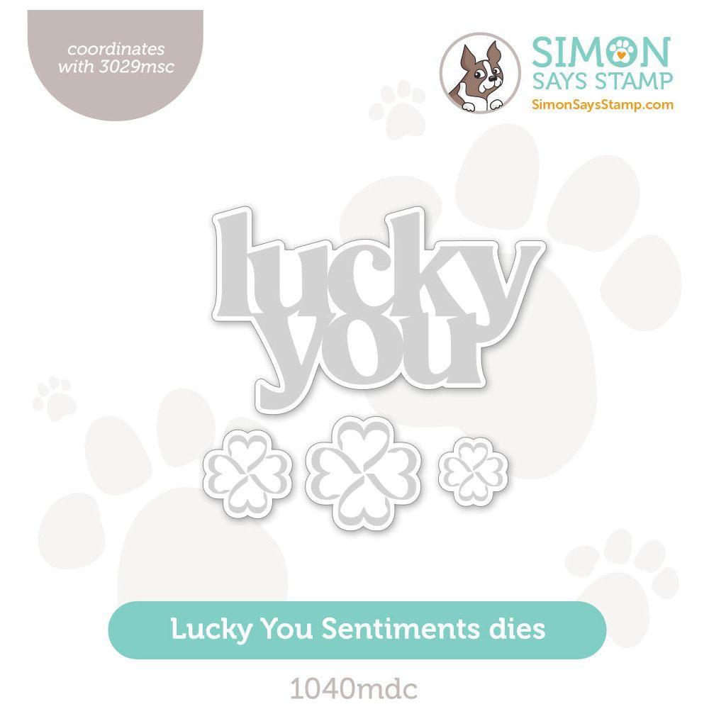 Simon Says Stamp Lucky You Sentiments Wafer Dies 1040mdc Splendor
