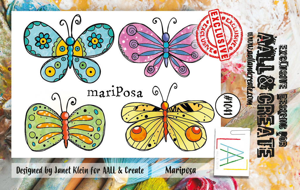 AALL & Create Mariposa A7 Clear Stamps 1041