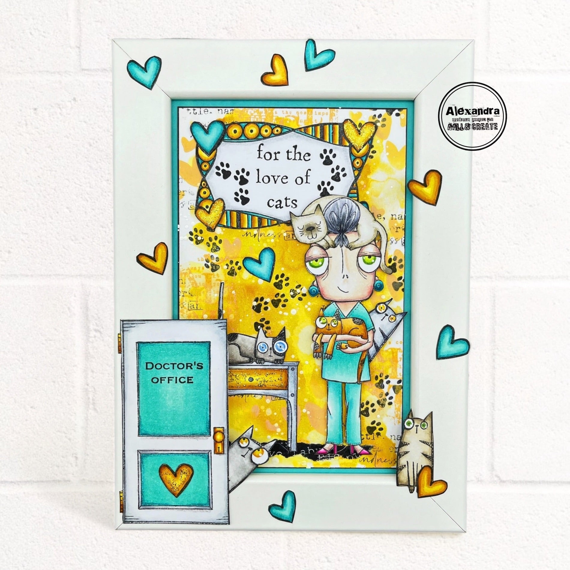 AALL & Create Animal Nurse Dee A7 Clear Stamps 1043 love of cats