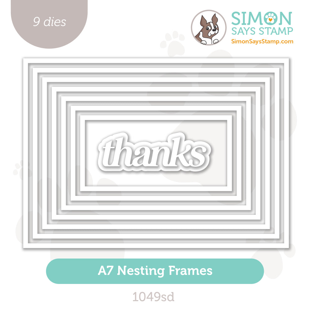 Simon Says Stamp A7 Nesting Frames Wafer Dies 1049sd Celebrate