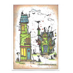 AALL & Create Howler's House A6 Clear Stamps aall1052 haunted house