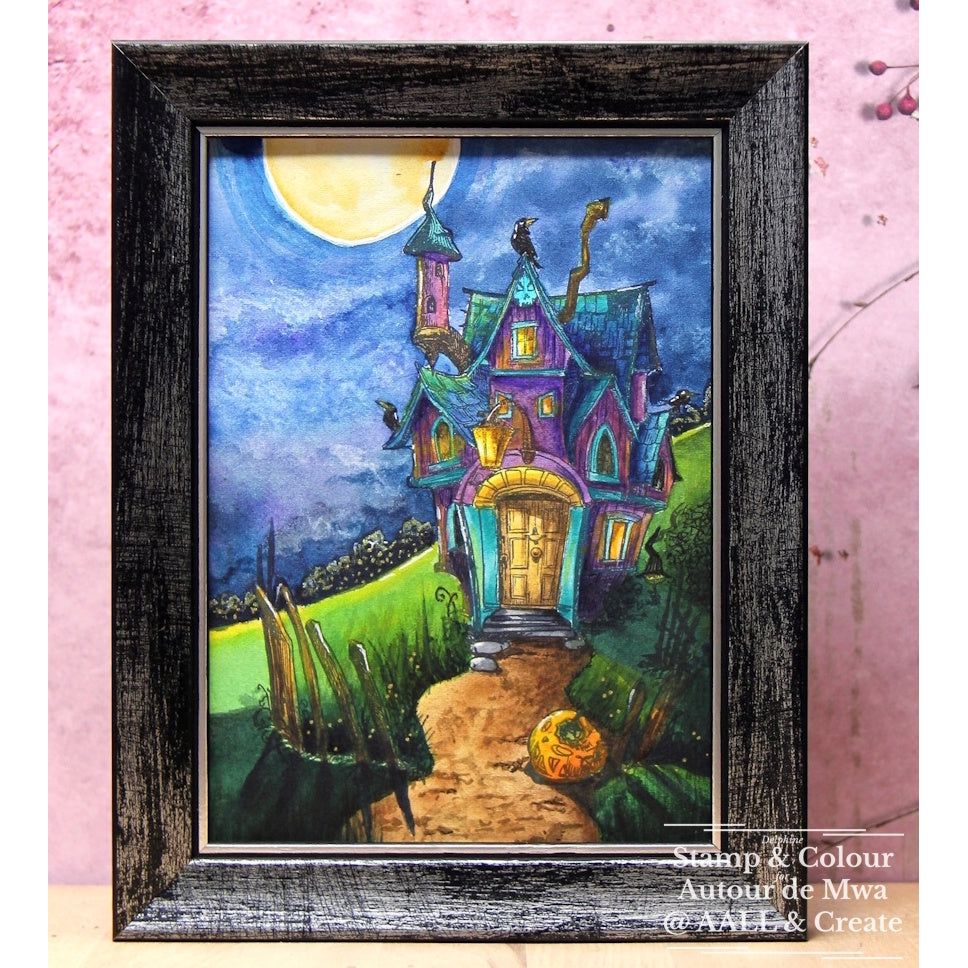 AALL & Create Howler's House A6 Clear Stamps aall1052 halloween house