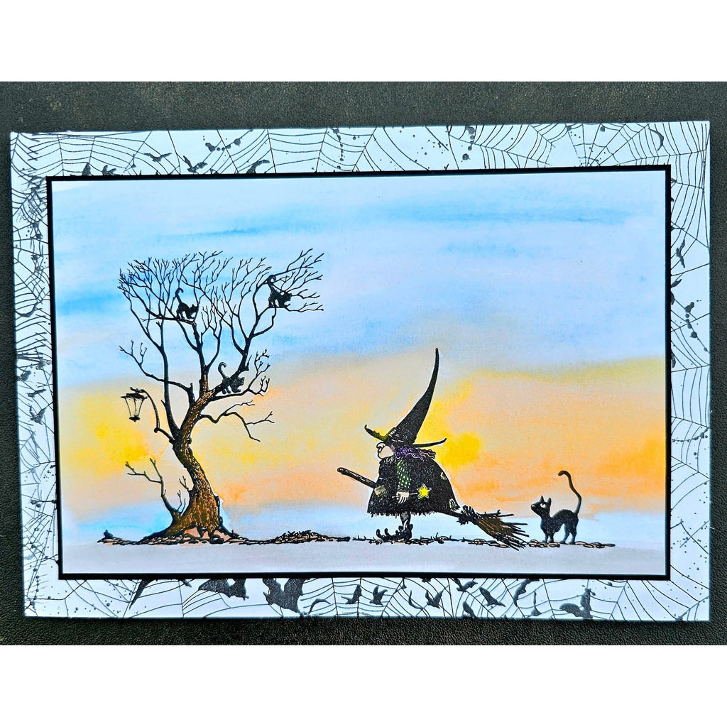 AALL & Create Mrs Squeak A7 Clear Stamps aall1057 witch