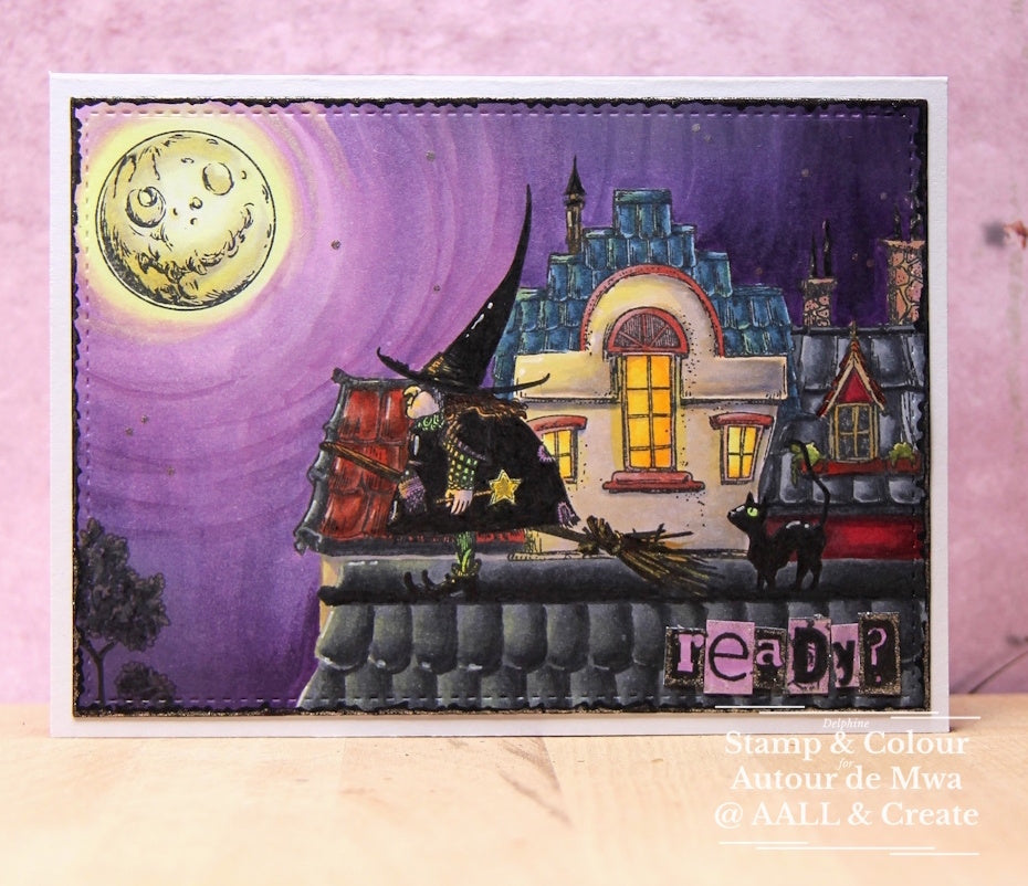 AALL & Create Mrs Squeak A7 Clear Stamps aall1057 halloween