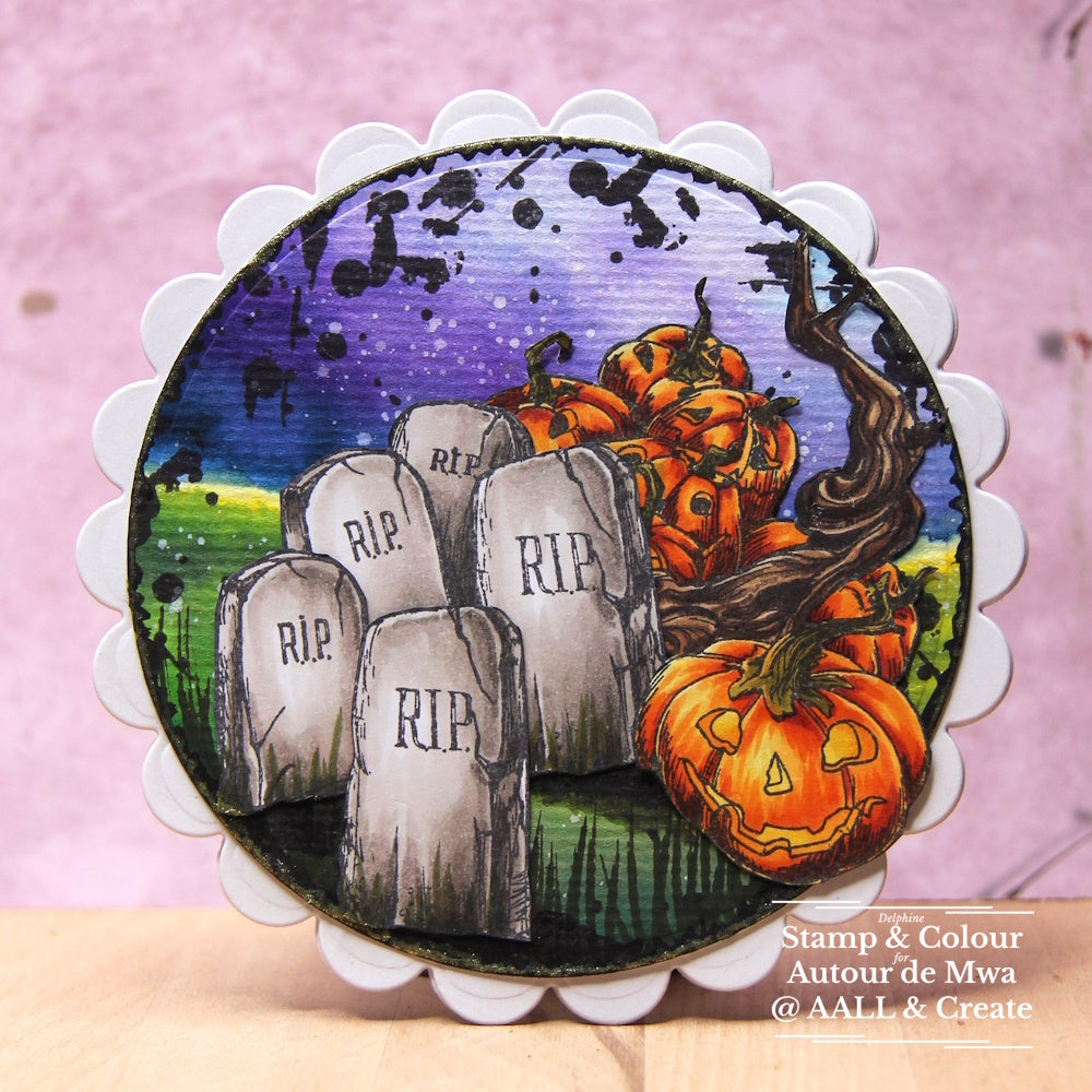 AALL & Create The Last Word A7 Clear Stamps aall1058 headstones
