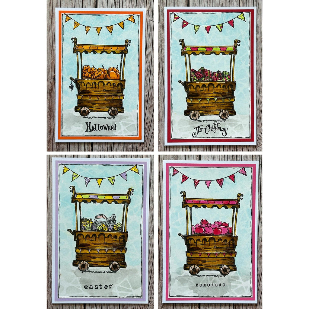 AALL & Create Versi Trolley A6 Clear Stamps aall1059 halloween christmas easter valentine