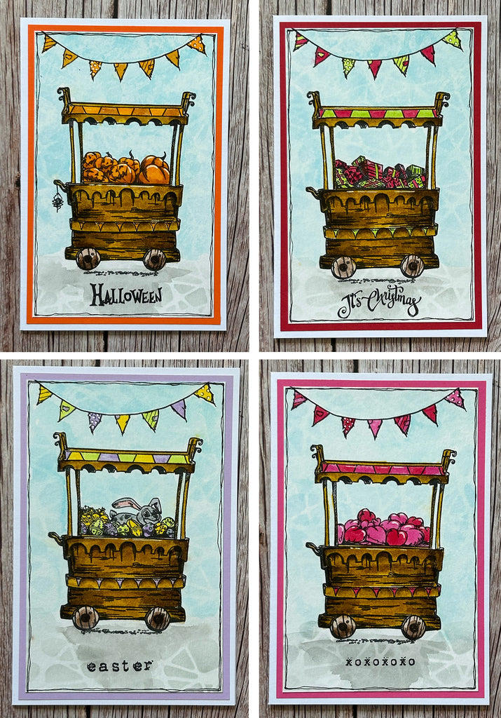 AALL & Create Versi Trolley A6 Clear Stamps aall1059 halloween christmas easter valentine
