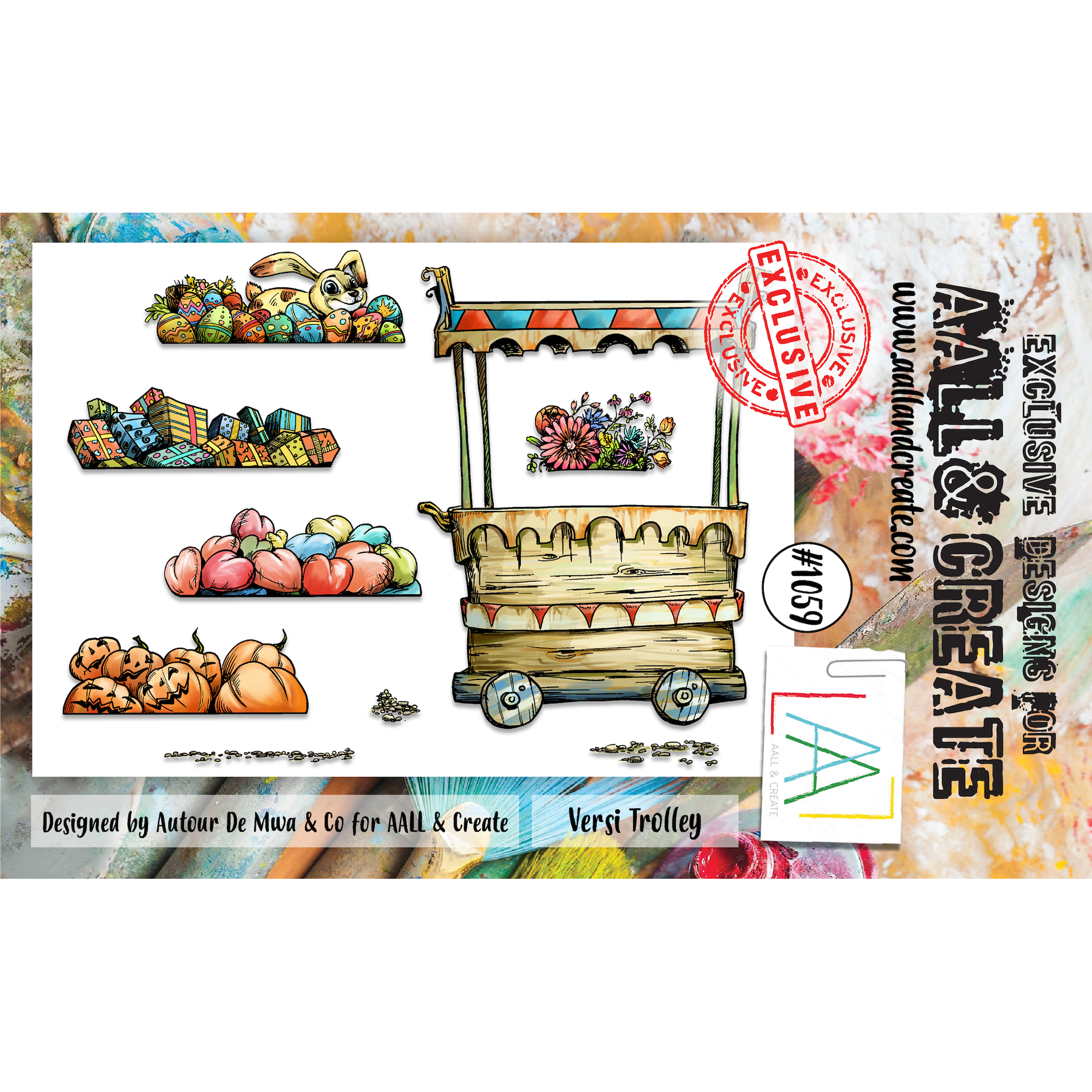 AALL & Create Versi Trolley A6 Clear Stamps aall1059