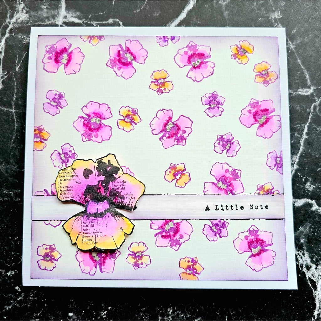 AALL & Create Nemesia Dianthus A6 Clear Stamps 1061 a little note