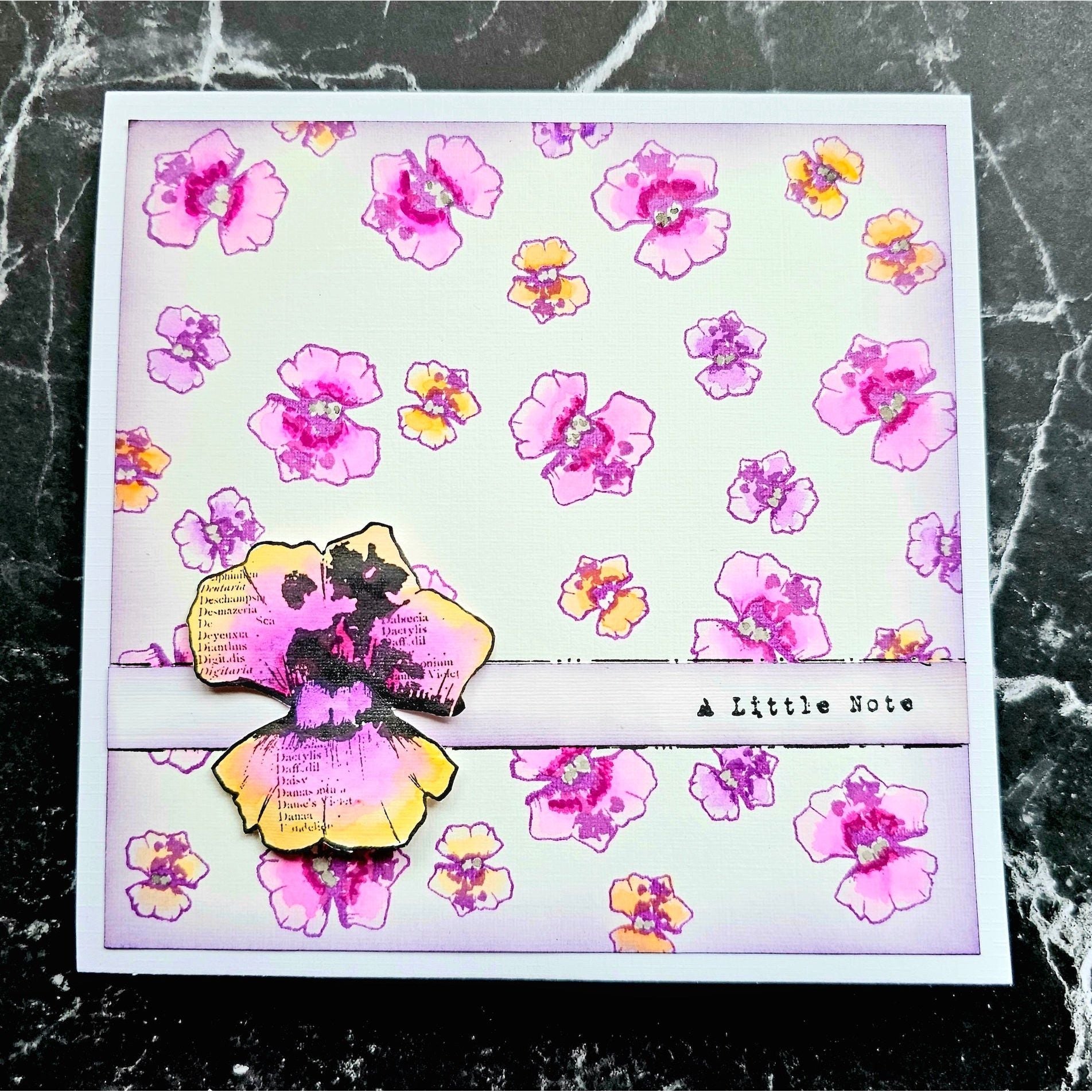 AALL & Create Nemesia Dianthus A6 Clear Stamps 1061 a little note