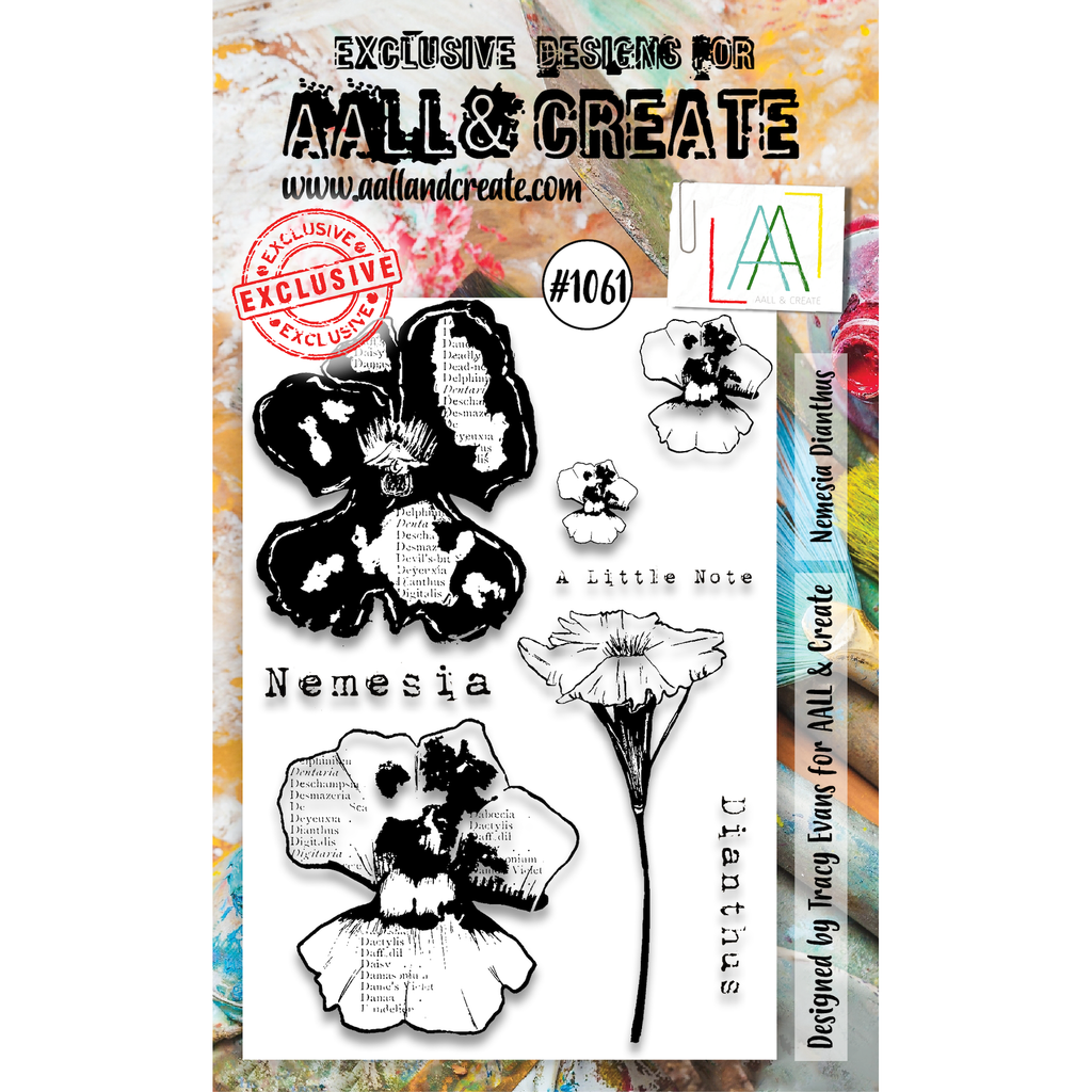AALL & Create Nemesia Dianthus A6 Clear Stamps 1061