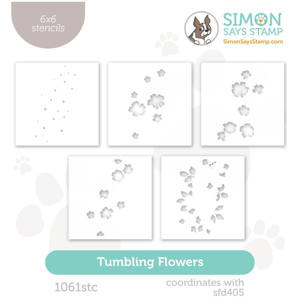 Simon Says Stamp Stencils Tumbling Flowers 1061stc To Love