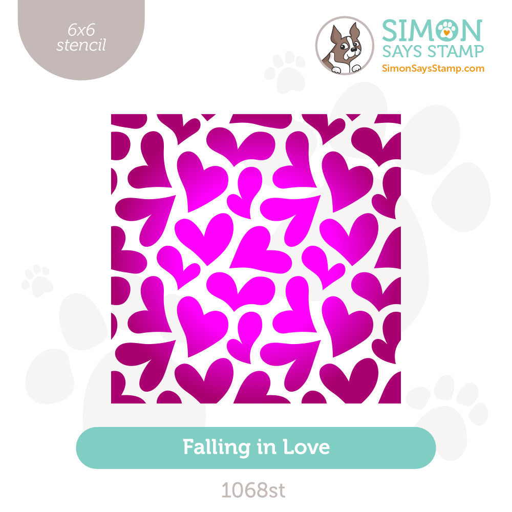 Simon Says Stamp Stencil Falling in Love 1068st