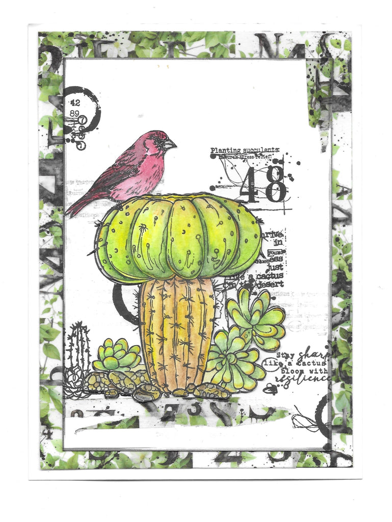 AALL & Create Botanical Bliss A6 Clear Stamps 1073 bird