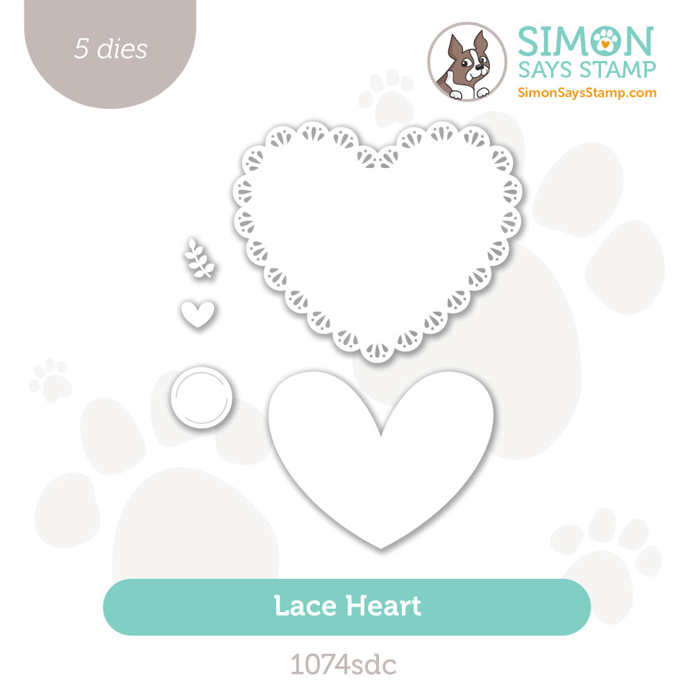 Simon Says Stamp Lace Heart Wafer Dies 1074sdc Celebrate