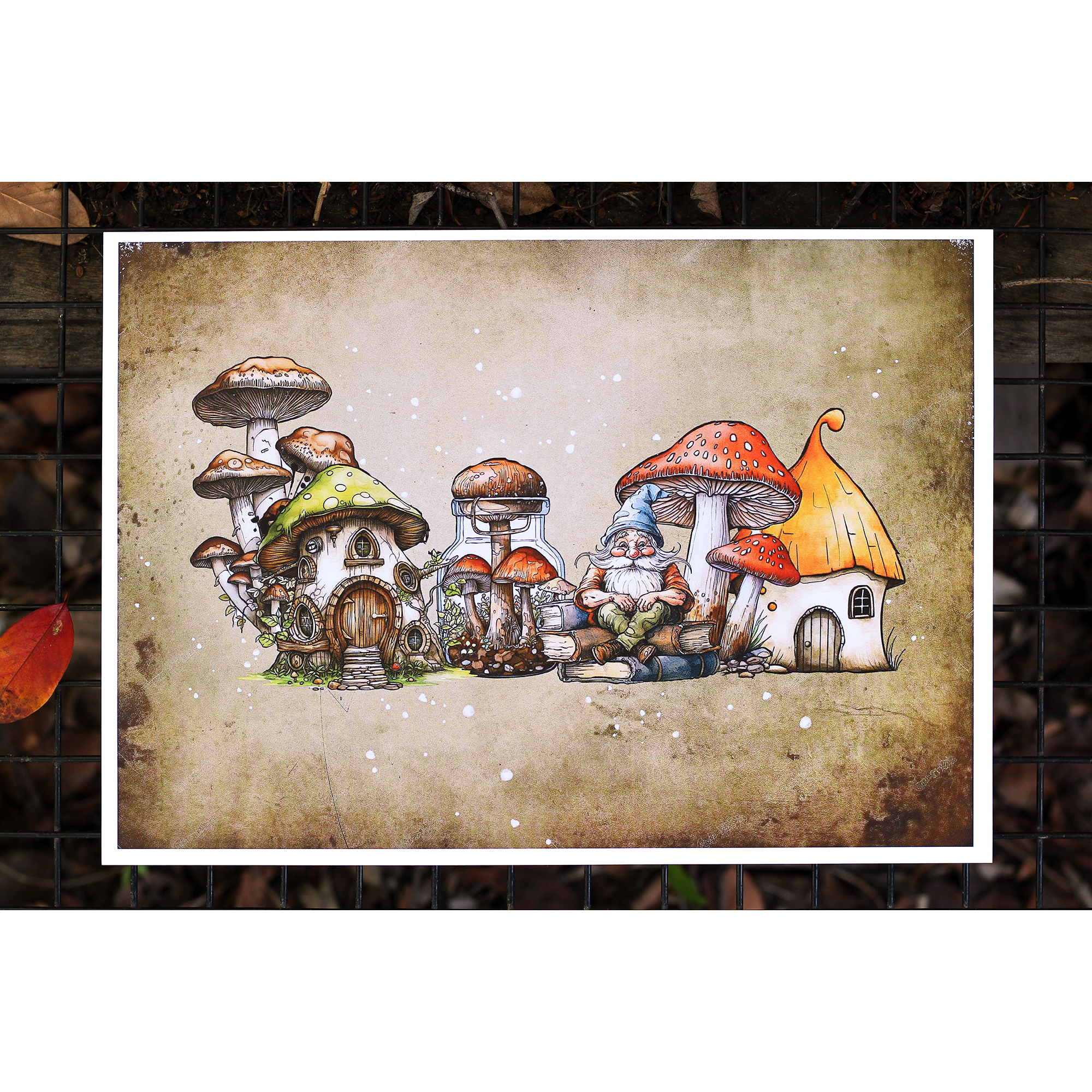 AALL & Create Gnome Wise A6 Clear Stamps 1076 mushrooms
