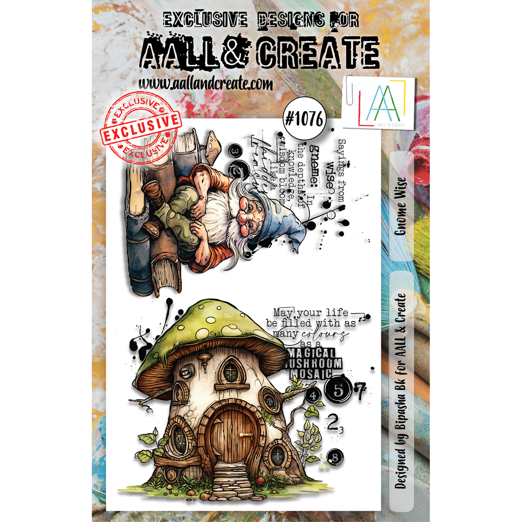 AALL & Create Gnome Wise A6 Clear Stamps 1076