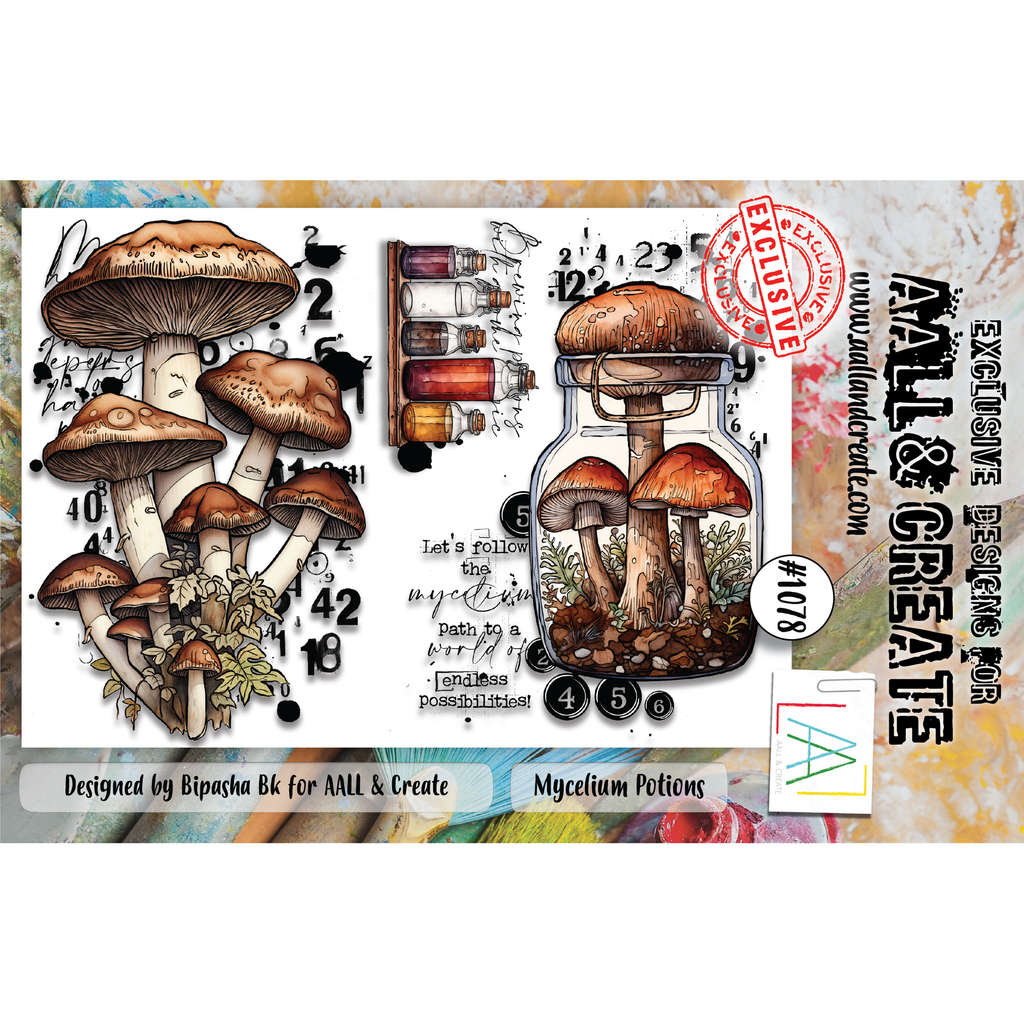 AALL & Create Mycelium Potions A6 Clear Stamps 1078