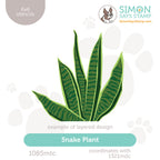 Simon Says Stamp Set of 5 Stencils Snake Plant 1085mtc Moments in Time