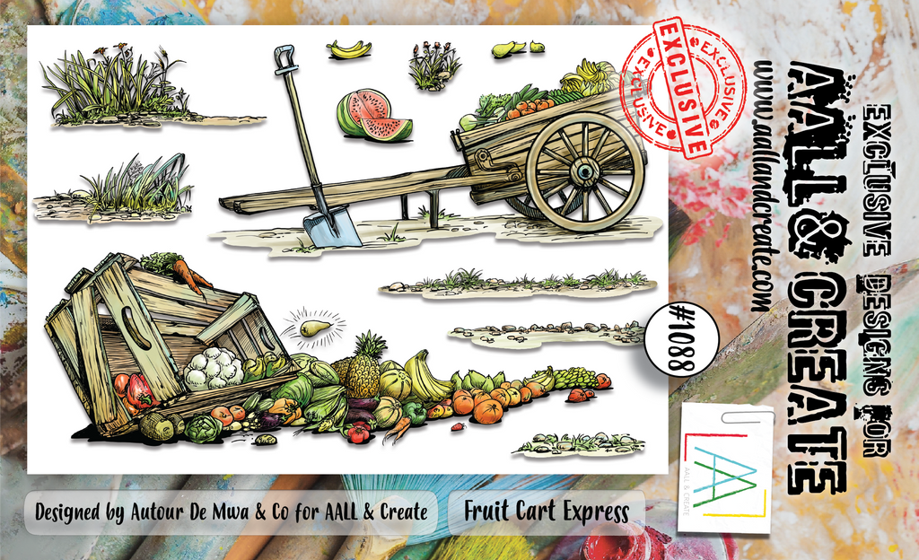 AALL & Create Fruit Cart Express A6 Clear Stamps 1088