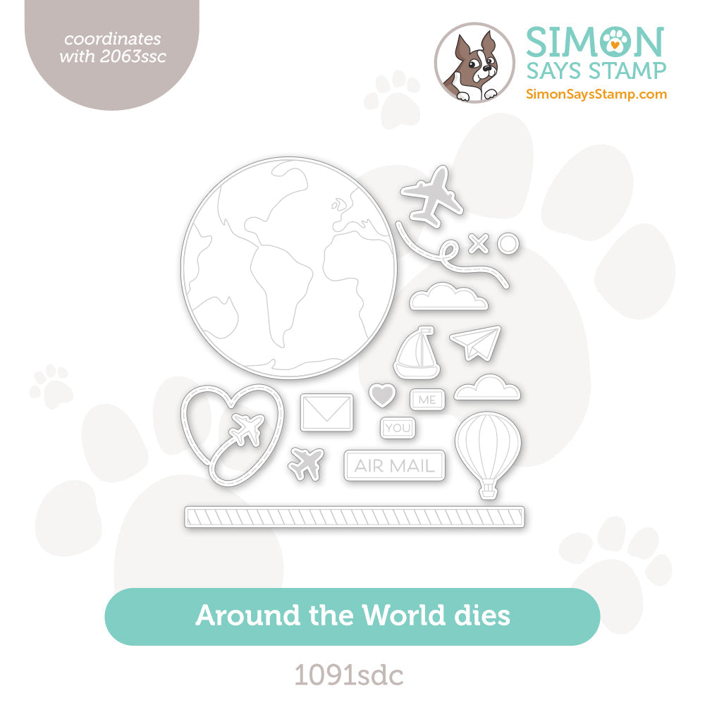 Simon Says Stamp Around the World Wafer Dies 1091sdc Sunny Vibes