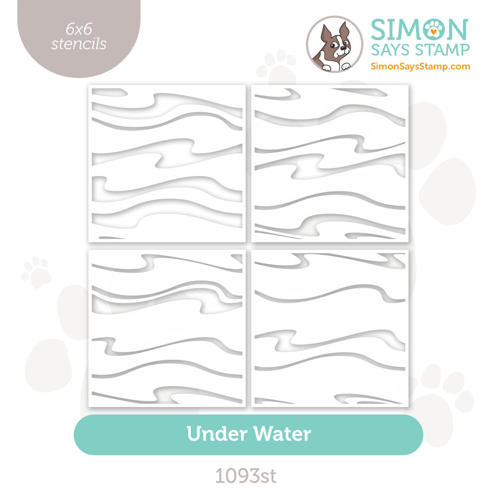 Simon Says Stamp Set of 4 Stencils Under Water 1093st Friend Like You