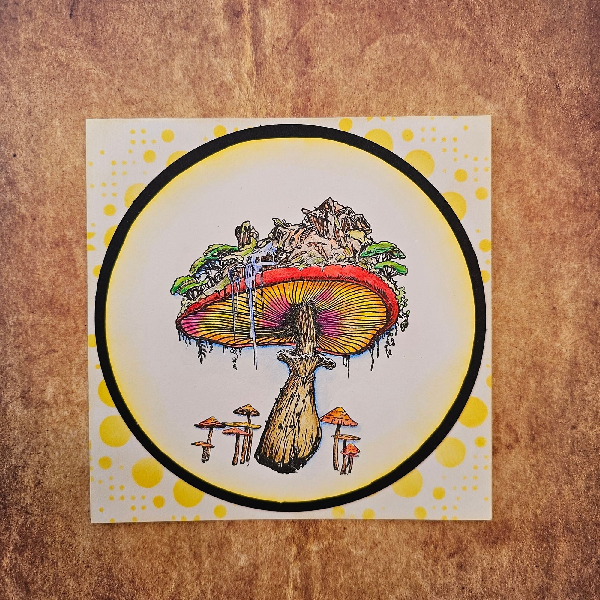 AALL & Create Clifftop Fungarismo A6 Clear Stamps 1095 mushroom