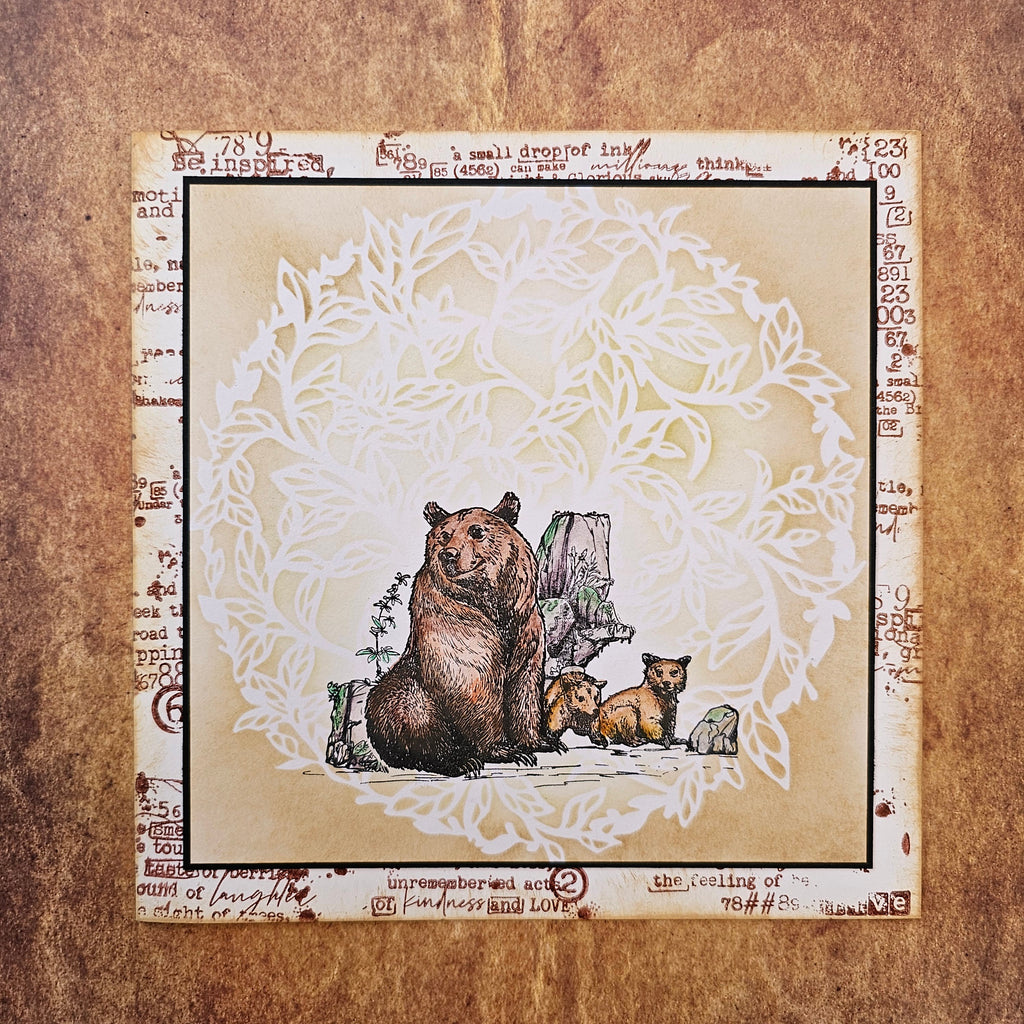 AALL & Create Grizzly Heights A7 Clear Stamps 1097 stencil