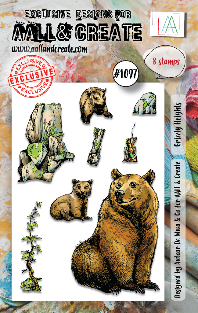 AALL & Create Grizzly Heights A7 Clear Stamps 1097