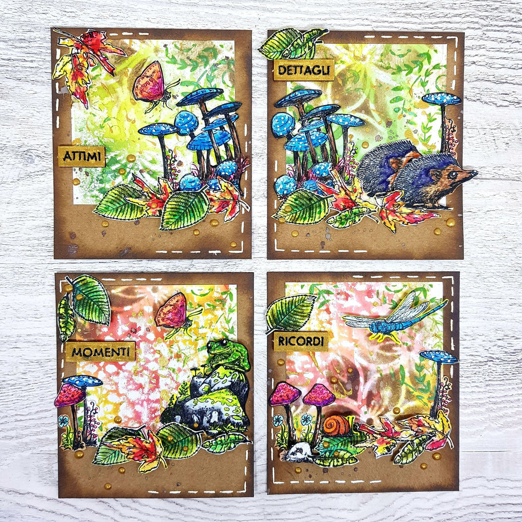 AALL & Create Forest Accoutrements A7 Clear Stamps 1098 mushrooms