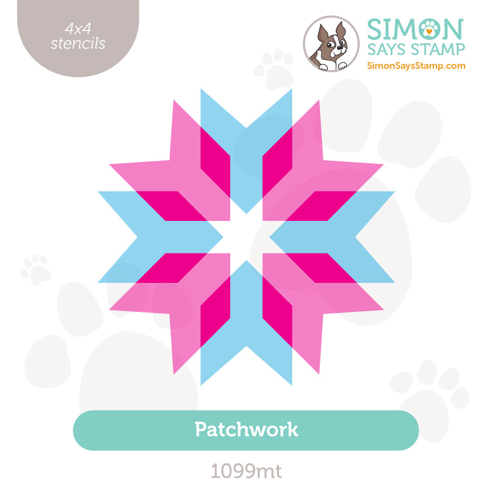 Simon Says Stamp Set Of 3 Stencils Patchwork 1099mt Sugar And Spice