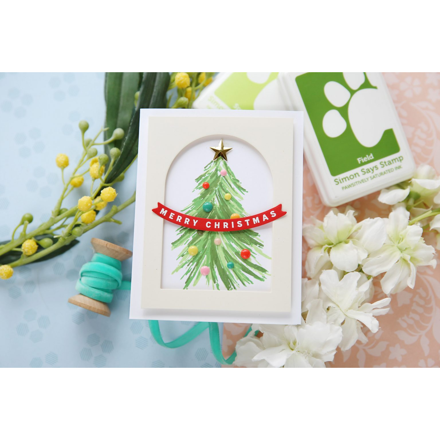 Simon Says Clear Stamps Fresh Air Holiday Tree sss202760c Season Of Wonder