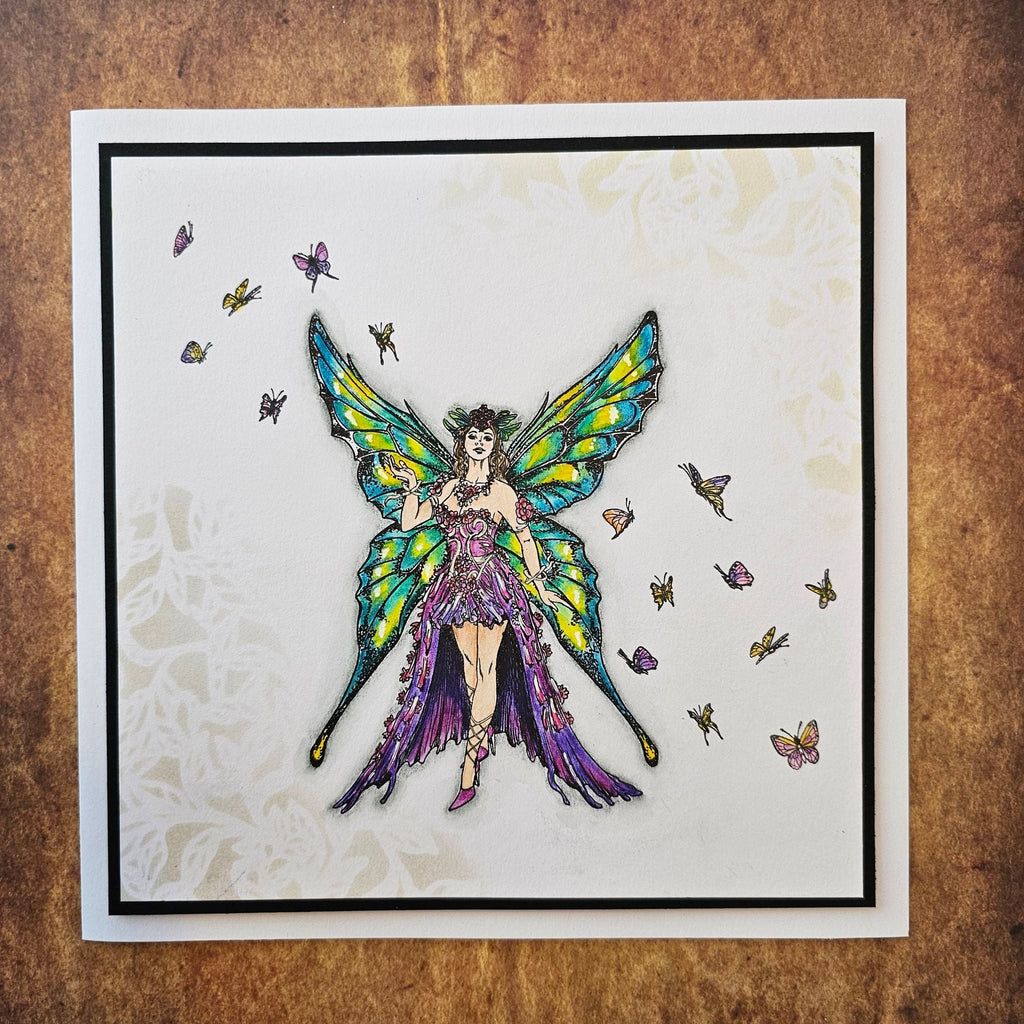 AALL & Create Fairy Queen Of Hearts A6 Clear Stamps 1101 butterflies