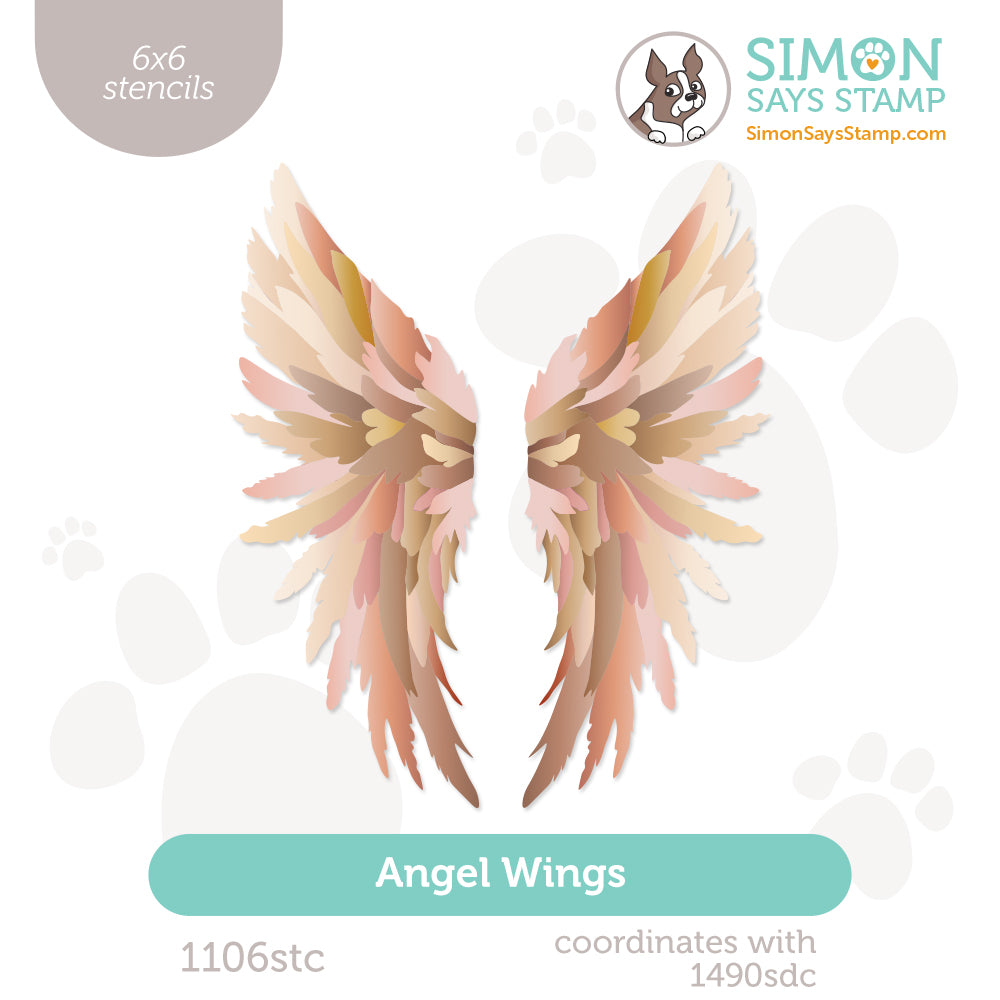 Simon Says Stamp Stencils Angel Wings 1106stc And Everything Nice