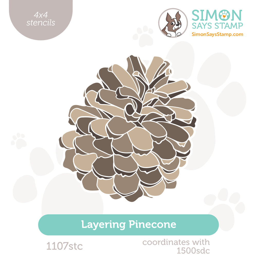 Simon Says Stamp Stencils Layering Pinecone 1107stc