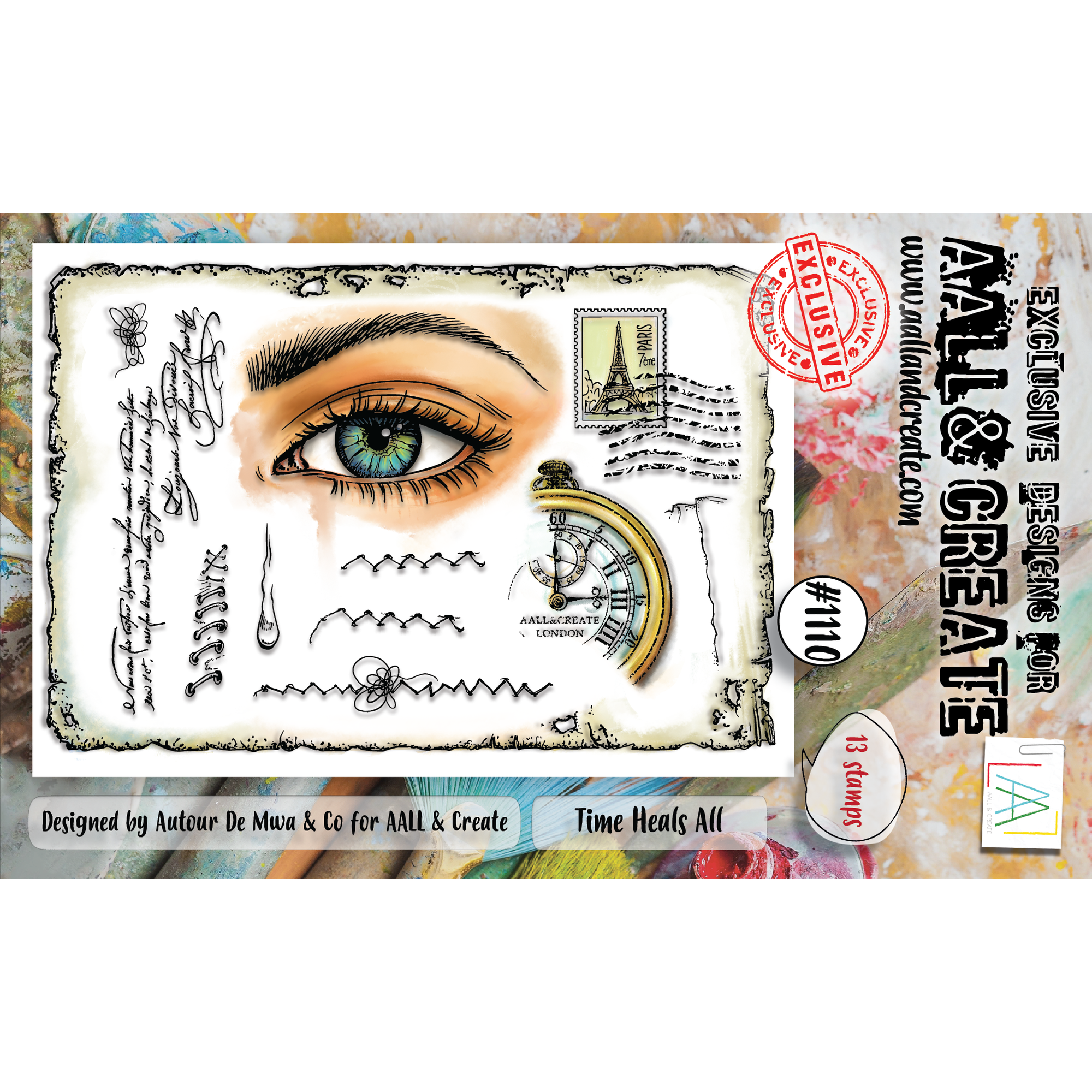 AALL & Create Time Heals All A6 Clear Stamps 1110