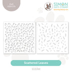 Simon Says Stamp Set of 2 Stencils Scattered Leaves 1110st Beautiful Moments
