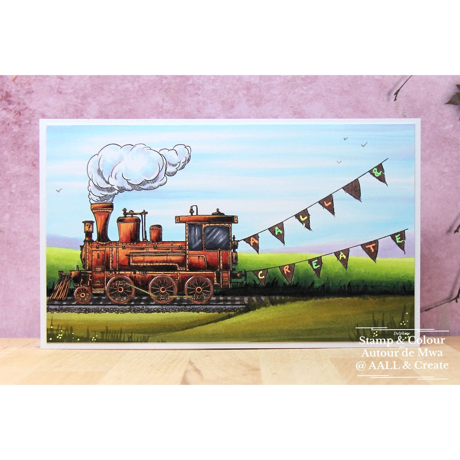 AALL & Create Loco London A6 Clear Stamps 1111 train