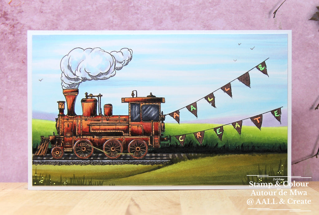 AALL & Create Loco London A6 Clear Stamps 1111 train