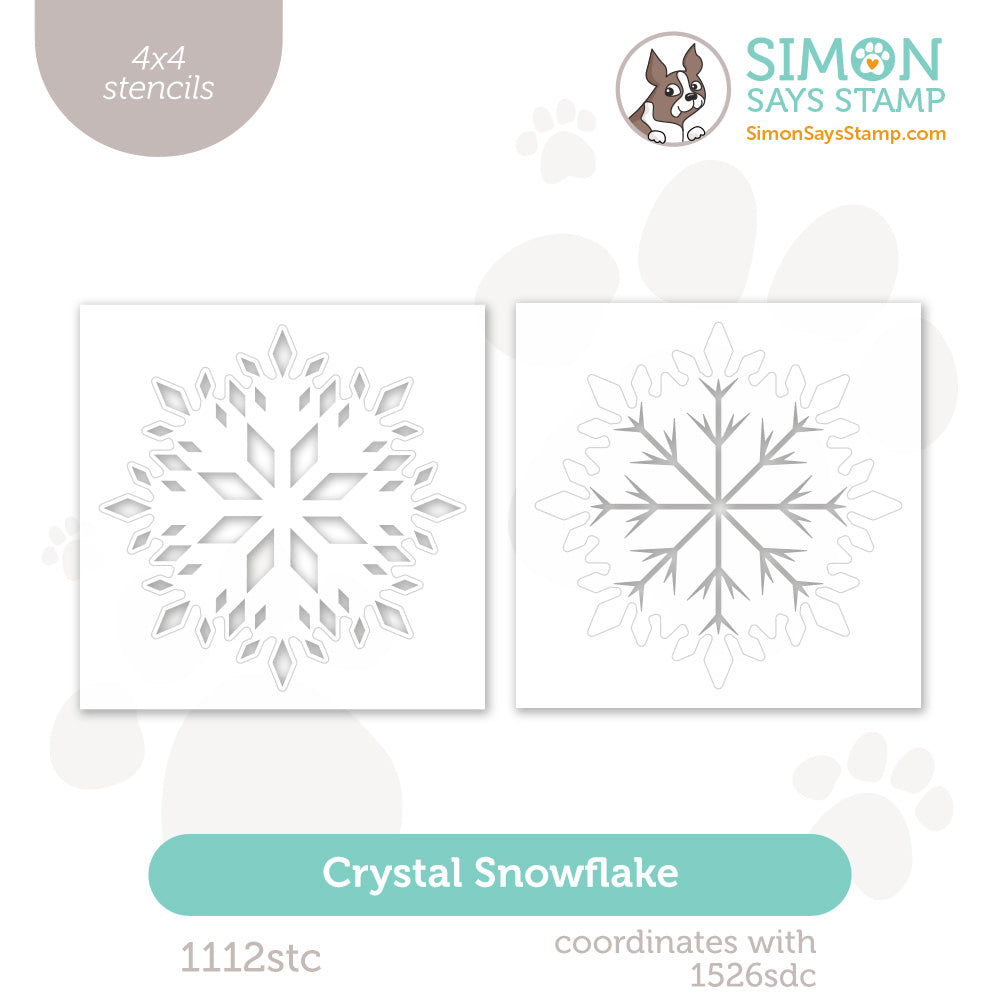Simon Says Stamp Stencils Crystal Snowflake 1112stc