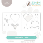 Simon Says Stamp Set of 2 Stencils Locket Of Love 1114stc Heart to Heart