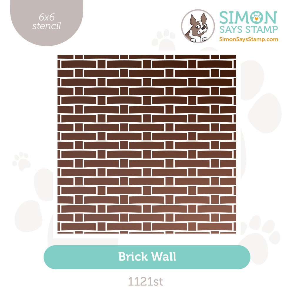 Simon Says Stamp Stencil Brick Wall 1121st Shine On