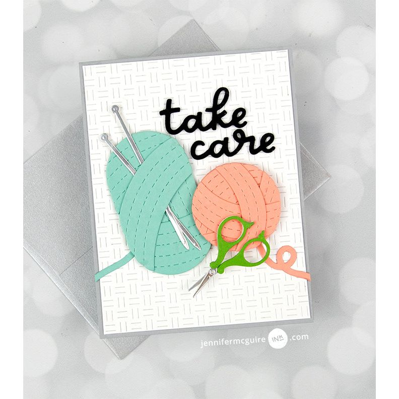 Concord & 9th Basket Weave Card Front Die 11911 take care | color-code:ALT03