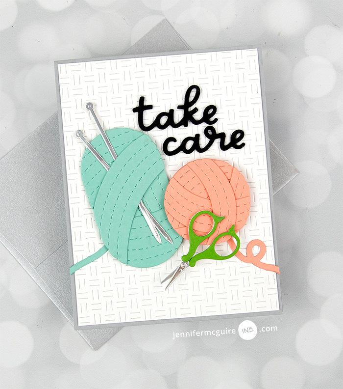 Concord & 9th Basket Weave Card Front Die 11911 take care | color-code:ALT03