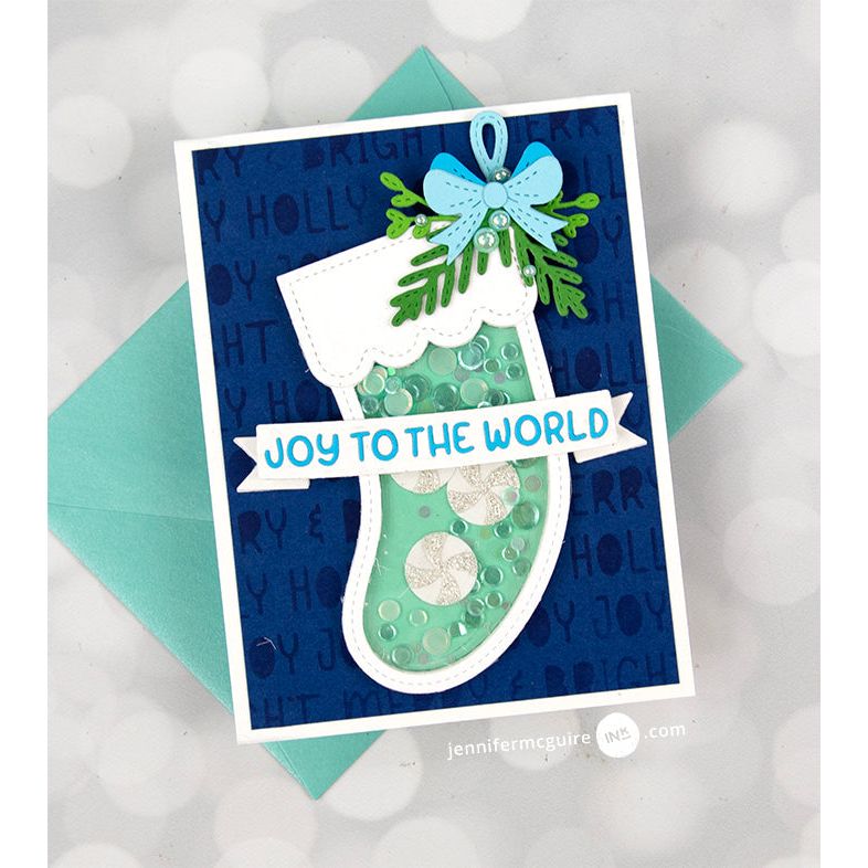 Pretty Pink Posh Stocking Shaker Dies joy to the world | color-code:ALT02
