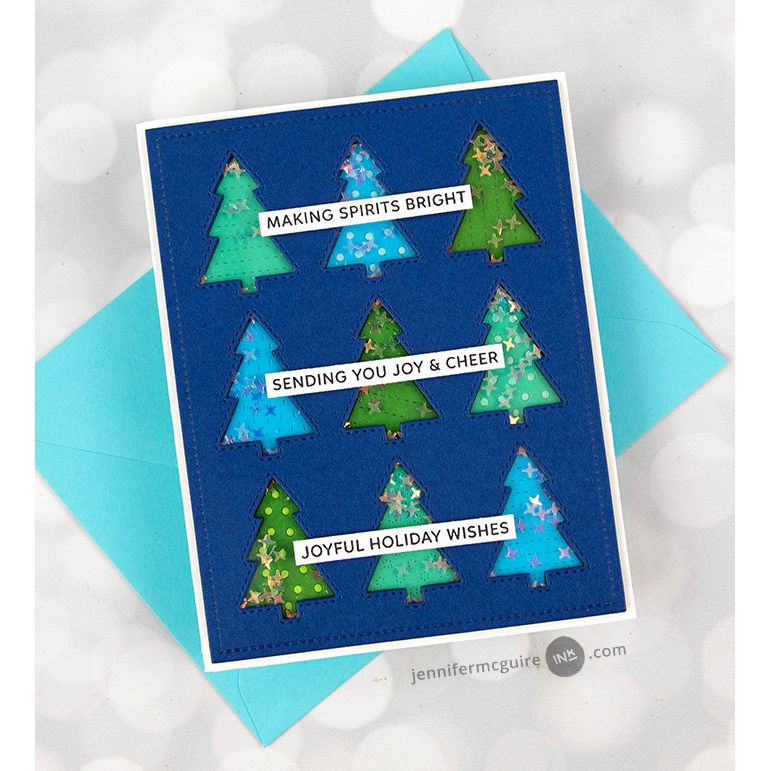 Pretty Pink Posh Tree Cover Dies joyful holiday wishes | color-code:ALT02