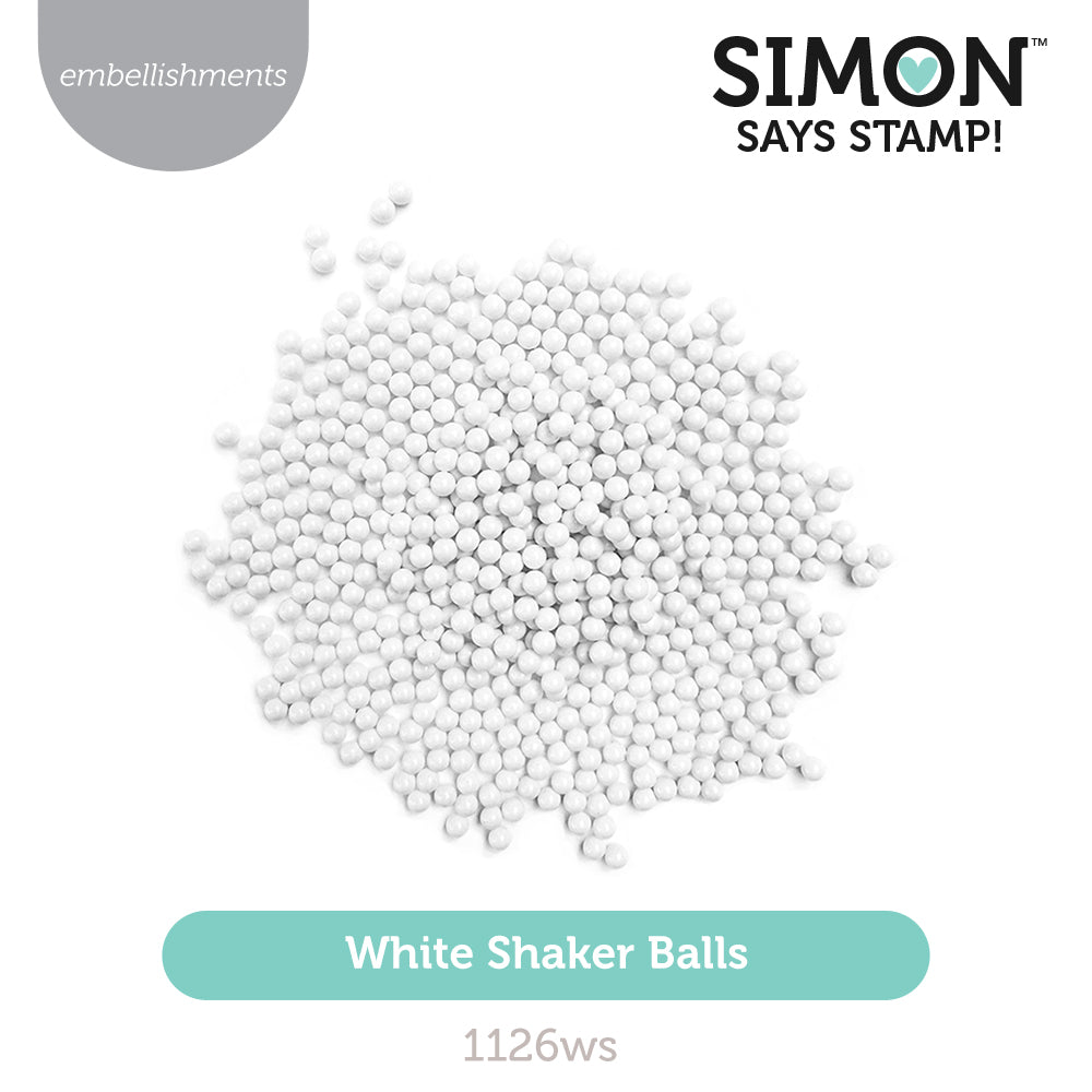 Simon Says Stamp Shaker Balls White 1126ws
