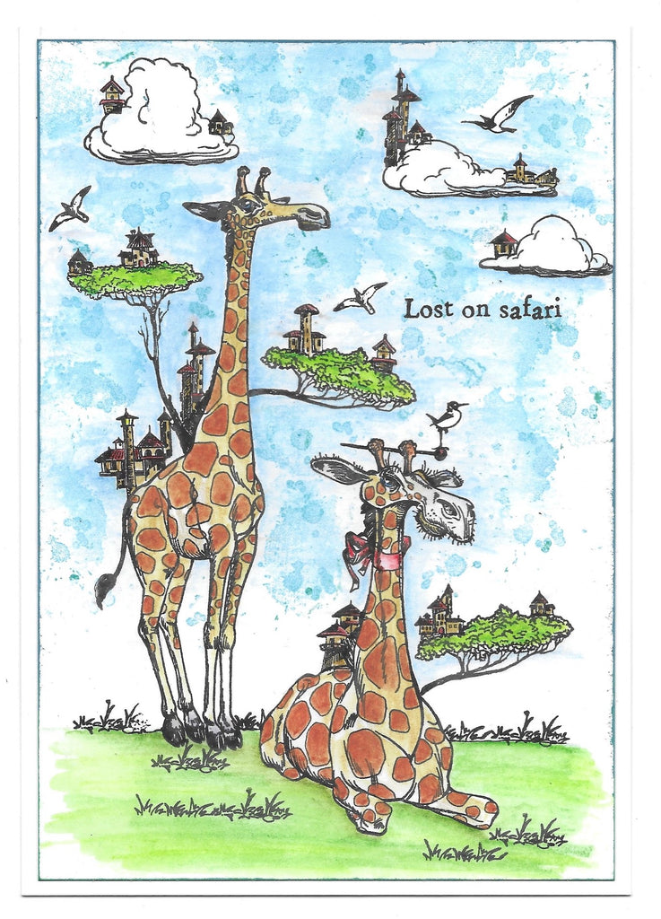 AALL & Create Sky's The Limit A6 Clear Stamps 1127 giraffe
